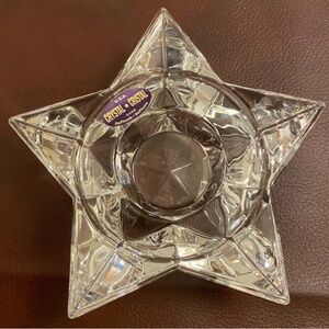 DePlomb Lead Crystal Star Candle Holder